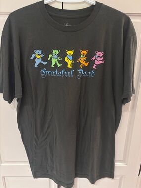Grateful Dead 2020 Dancing Bears Black Band T-Shirt Size L Ripple Junction